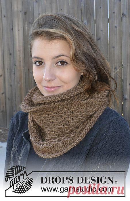 шарф-хомут узором ,,соты.