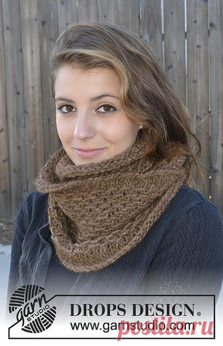 шарф-хомут узором ,,соты.
