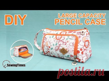 Pencil Case DIY 수납빵빵 필통만들기 | makeup bag | fabric zipper pouch #sewingtimes - YouTube