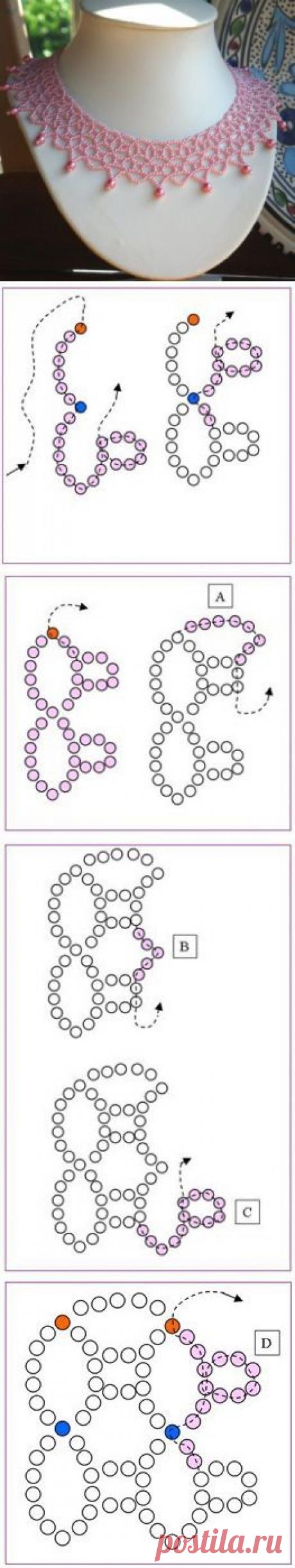 Колье из бисера схема. Как плести колье из бисера | Домоводство для всей семьи