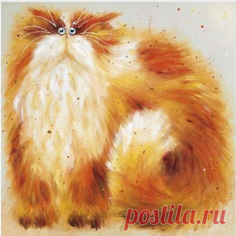 Полный Квадратный Алмаз 5D DIY Алмаз Живопись "милый кот" Вышивки Крестом Горный Хрусталь Мозаика Картины Декор купить на AliExpress