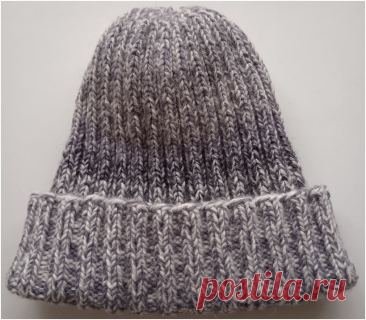 Модная женская шапка с градиентом. Очень легкая в вязании, с простым закрытием макушки. Описание вязания. | Ажурные фантазии | Дзен