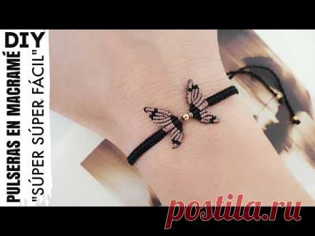 DIY COMO HACER PULSERAS FÁCIL Y RÁPIDO | PULSERA MARIPOSA DE HILO EN MACRAMÉ - YouTube