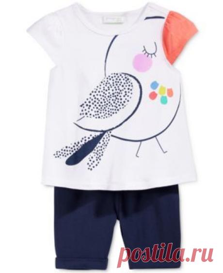 First Impressions Baby Girls' Bird T-Shirt & Bermuda Shorts, Only at Macy's - Sets - Kids & Baby - Macy's