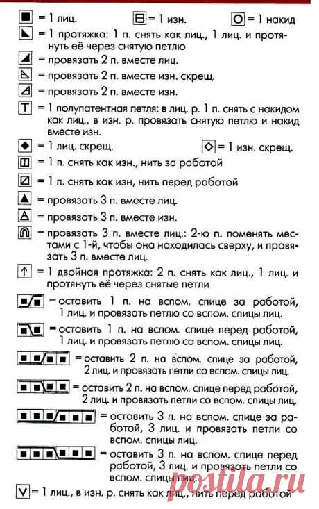 Чудесная подборка узоров спицами для блузок, кофточек и даже пледов: схемы и условные обозначения | Рукоделие в жизнь | Павлычева Ирина | Дзен