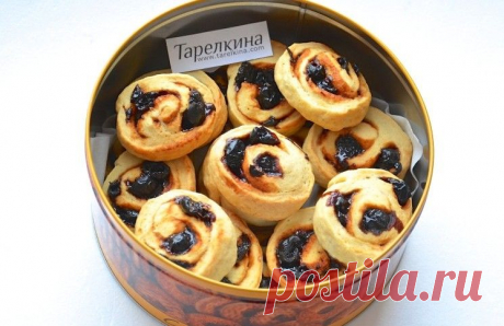 Печенье улитки с вишней