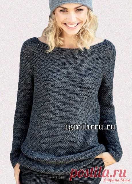 . Практичный и удобный джемпер-туника крючком Размеры: S/M (М/L) L/XL  Ширина изделия по обхвату груди: 92 (103) 114 см  Длина изделия: примерно 68 (70) 72 см + ширина нижней обвязки