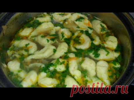 Как сделать галушки для супа - YouTube