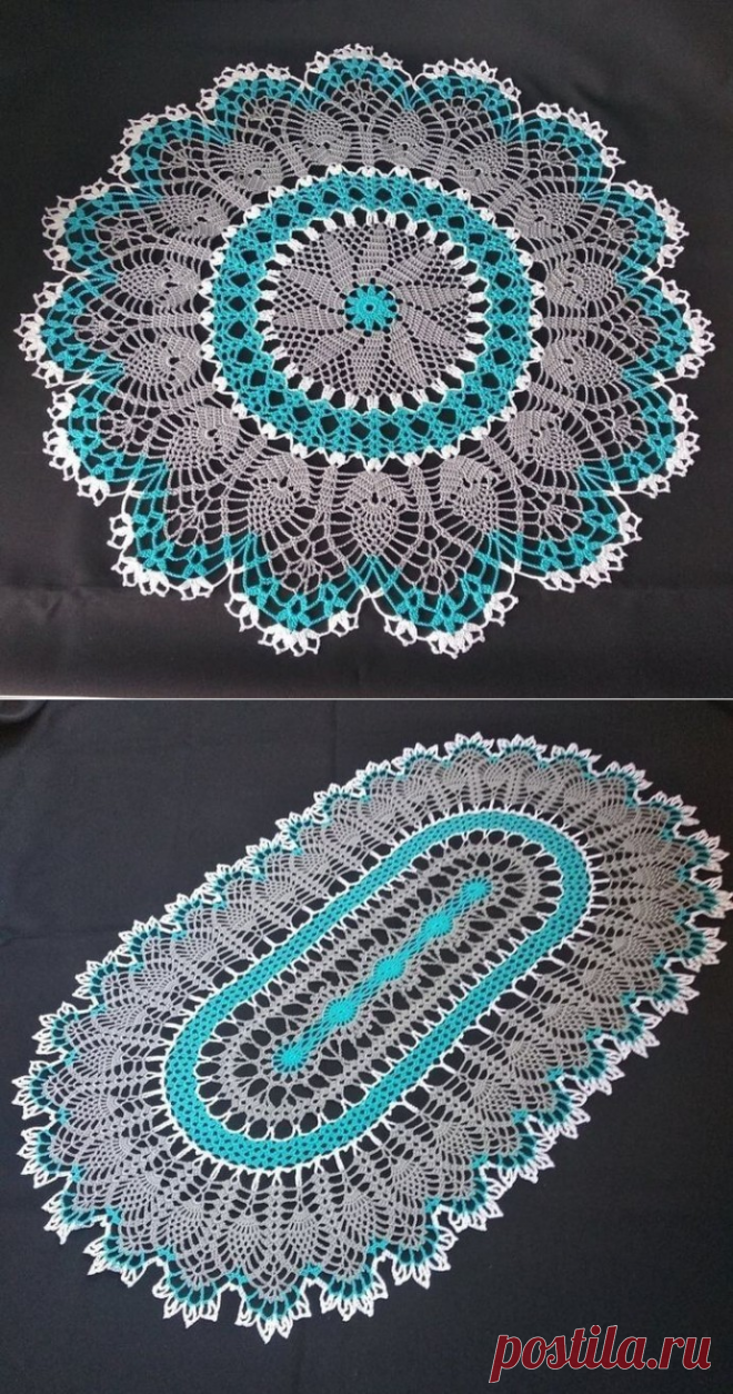 Схемы для салфеток, вяжем крючок.