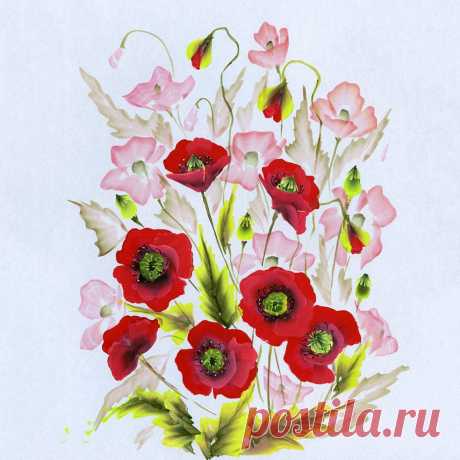 Рисунки плоской кистью от Юлии Белей