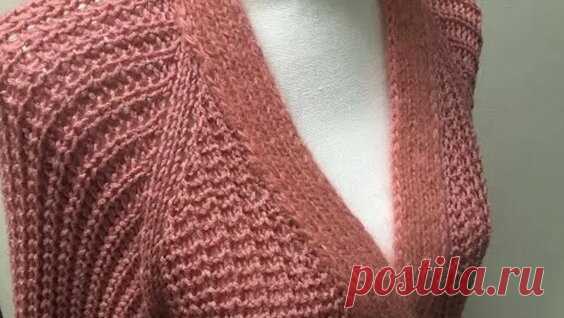 Часть 2. Кардиган. Реглан сверху. Полуанглийская резинка по кругу.Raglan.Cardigan.Brioche stitch. - смотреть онлайн в поиске Яндекса по Видео