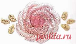 Мастер - класс по вышивке розы в технике "рококо"