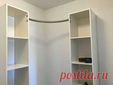 corner closet diy, closet, diy, organizing, shelving ideas, storage ideas