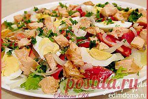 Салат "Любимый" с семгой и картофелем | Кулинарные рецепты от «Едим дома!»