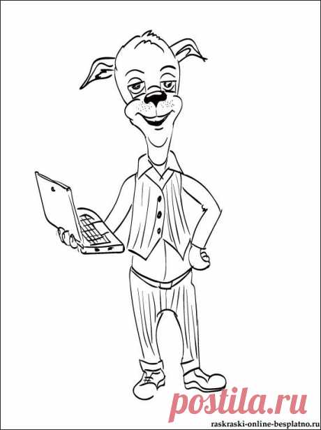 Раскраска Папа Барбоскин | Раскраски для детей