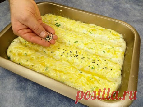 Вода, молоко и масло   вот секрет пышной сырной лепешки! Так вы точно еще не готовили!