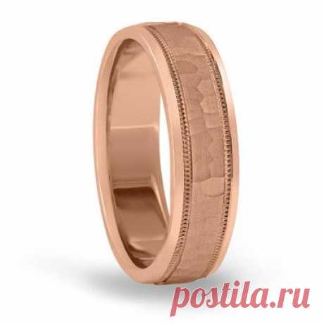 Кольцо. Обручальное кольцо. Чеканка. Желтое золото.