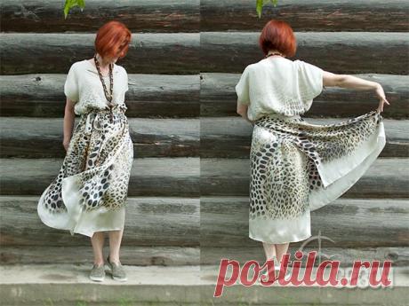 Клуб любителей шитья Сезон - сайт, где Вы можете узнать все о шитье - Двухслойное платье из двух прямоугольников