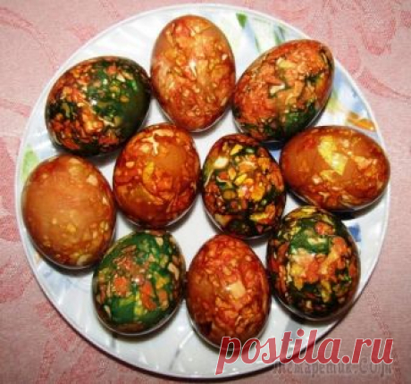 Мраморные и малахитовые яйца к Пасхе