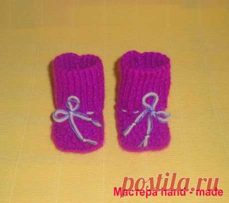 Как связать пинетки спицами, схема для начинающих   Мастера hand-made