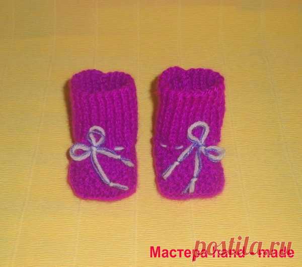 Как связать пинетки спицами, схема для начинающих   Мастера hand-made