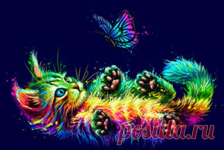 Готовые фотографии, изображения, не требующие уплаты роялти, векторные изображения и видеоролики (Поп-арт кошки)