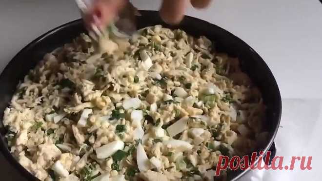 Пирог заливной с курицей