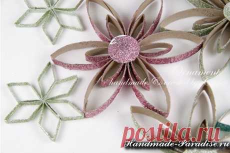 Звезды из рулонов от туалетной бумаги | Handmade-Paradise