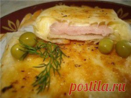 Лавашные конвертики с ветчиной и сыром