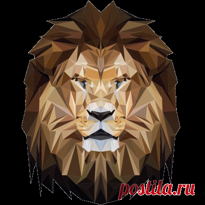Wall decal origami lion king – Wall decals Animals Animals from Africa - Ambiance-sticker