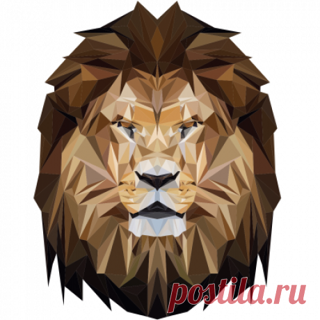 Wall decal origami lion king – Wall decals Animals Animals from Africa - Ambiance-sticker
