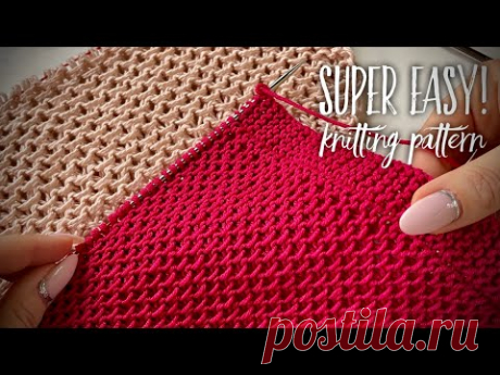 СУПЕР ПРОСТОЙ КРАСИВЕЙШИЙ УЗОР СПИЦАМИ 💥💥💥 SUPER EASY KNITTING PATTERN