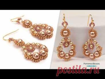 Vintage Popping Pearls Earrings - DIY Jewelry Making Tutorial by PotomacBeads