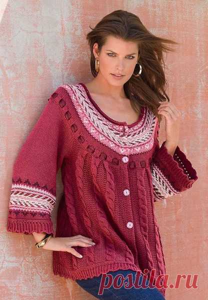 Вязаные кофты спицами со схемами и описанием: как связать тунику для полных женщин, осенние, летние, весенние и зимние модели