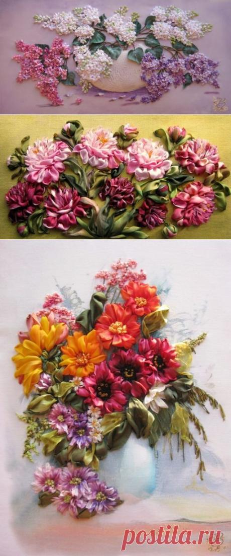 Вышивка лентами и МК Вероники Воробьевой