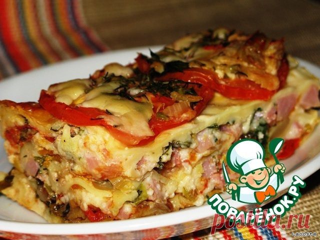 Лазанья Вкусная Кулинарный рецепт