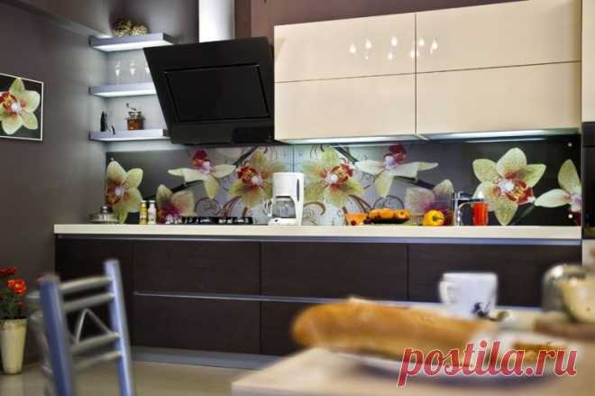 Орхидея - современная кухня с серво-приводами