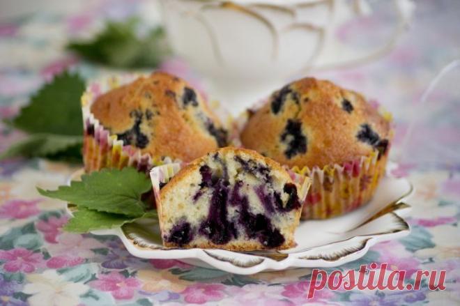 Как приготовить маффины с черникой - рецепт, ингридиенты и фотографии