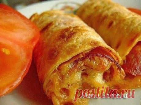 Закусочный лаваш с начинкой к пиву » Кулинарные рецепты вкусной домашней кухни