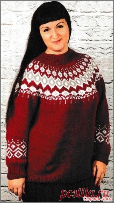 . Пуловер с круглой кокеткой -- Лопапейса - Вязание - Страна Мам