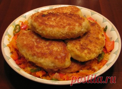 Рыбные котлеты с творогом и овощами – Kyxarka.ru