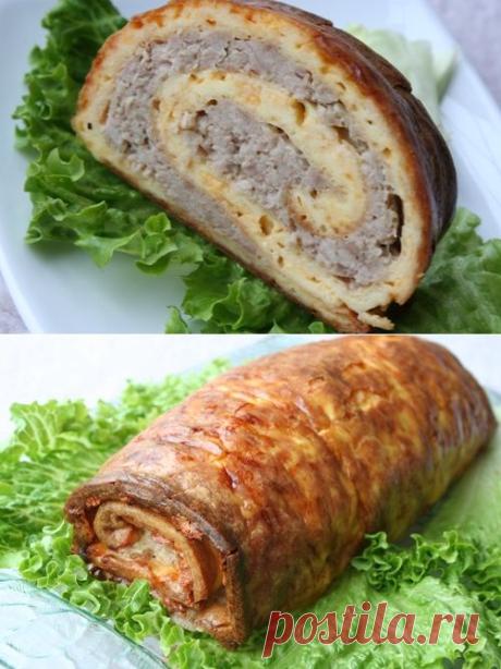 Яично-мясной рулет.