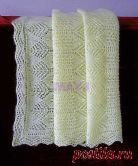 Вязание палантина спицами со схемами. Вязание ажурных палантин спицами. | Домоводство для всей семьи