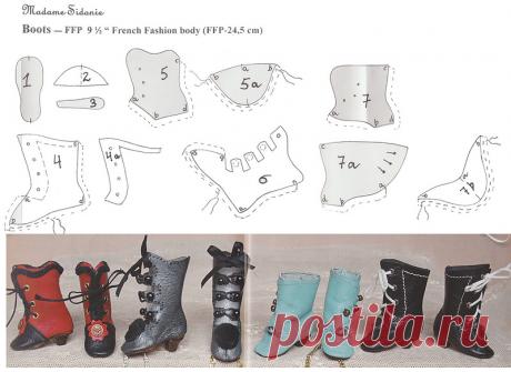 Туфельки.Выкройка.