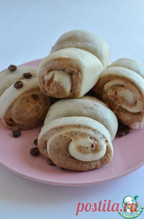 Паровые молочно-кофейные булочки.