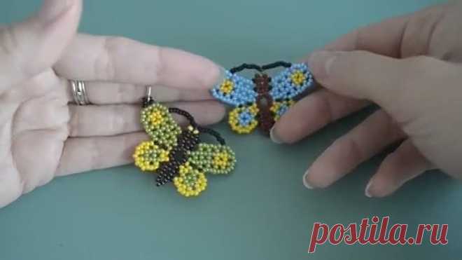 Серьги из бисера Бабочки. Мастер класс от Мирославы Дануковой