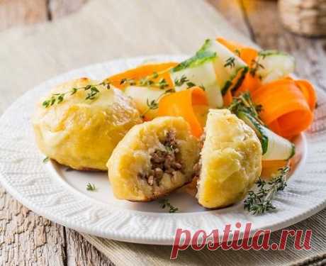 Кнедли картофельные с рубленым мясом. Рецепт