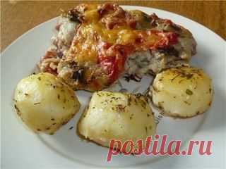 Свинина, запеченная с овощами под соусом бешамель | Готовим вместе
