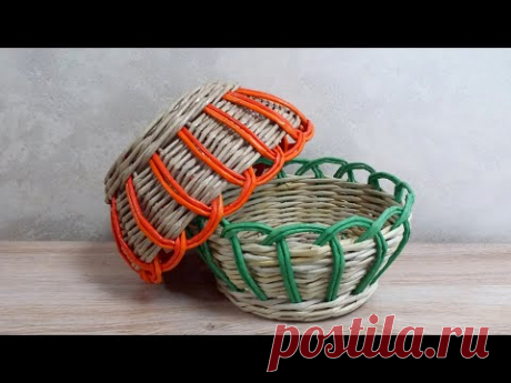 Ажурная конфетница из газетных трубочек. Мастер-класс