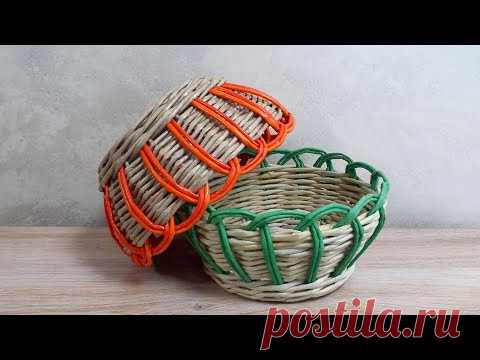 Ажурная конфетница из газетных трубочек. Мастер-класс
